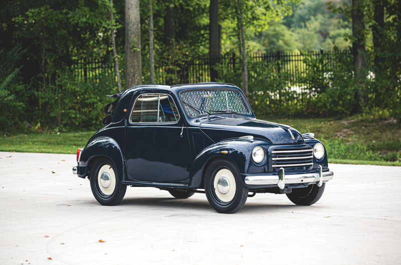 10. Fiat 500 Topolino: 569cc 1. Fiat 600: 633cc, 2. Renault 3: 603cc, 3. Citroën Ami 6: 602cc, 4. Citroën LN: 602cc, 5. Citroën Méhari: 602cc, 6. smart: 599cc, 7. Fiat 126: 594cc, 8. DKW F1: 584cc, 9. BMW 600: 582cc, 10. Fiat 500 Topolino: 569cc, 11. Suzuki SC100: 539cc, 12. NSU Spider: 497cc, 13. Steyr-Puch 500: 493cc, 14. Morgan Runabout: 482cc, 15. Fiat Nuova 500: 479cc, 16. Citroën Dyane: 425cc, 17. Vespa 400: 393cc, 18. Citroën 2CV: 375cc, 19. Suzulight: 359cc, 20. Honda T360: 356cc, 21. Mazda R360: 356cc, 22. Subaru 360: 356cc, 23. Suzuki Fronte: 356cc, 24. Honda N360: 354cc, 25. Lloyd 350: 347cc, 26. Berkeley Sports: 322cc, 27. Lloyd 300: 293cc, 28. Renault Voiturette: 273cc, 29. Lloyd 250: 250cc, 30. Goggomobil: 245cc, 31. Isetta: 236cc, 32. Fuldamobil: 191cc, 33. Heinkel Kabine: 174cc, 34. Messerschmitt KR175: 173cc, 35. Invacar: 147cc, 36. Bond Minicar: 122cc, 37. Peel P50: 49cc, 38. Brütsch Mopetta: 48cc