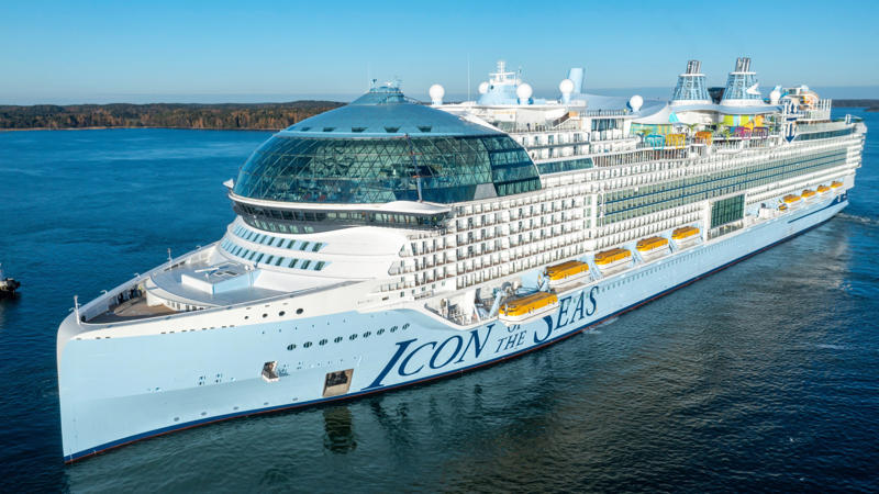 Icon of the Seas SS Royal William, SS Great Britain, SS Great Eastern, RMS Baltic, RMS Olympic, Carnival Destiny, Grand Princess, RMS Queen Mary, Voyager of the Seas, Navigator of the Seas, SS Normandie, RMS Queen Mary 2, Icon of the Seas, Star of the Seas