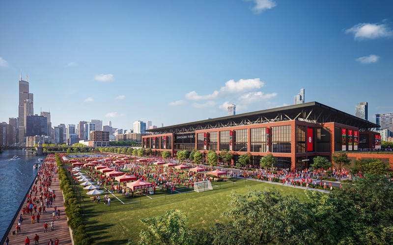 What features will be added to Chicago Fire’s new stadium? , What will it look like? , What will happen at the stadium when the team isn’t playing? , Can you buy season tickets?, Where is The 78?, What else is coming to The 78? , When will it be built? 