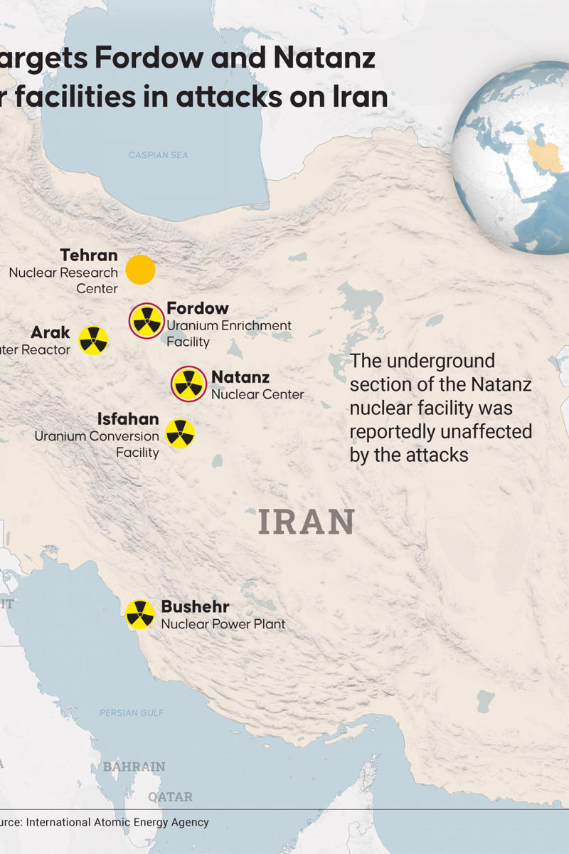 The ultimate weapon "Badly damaged" targets, Iran's assessment of the situation, Progress thwarted, A rethink on the cards, Israel Atomic Energy Commission's view, A major setback, Iran's uranium enrichment program, Trump enraged by leaked report, B-2 pilots "demeaned", Shutting out Congress, CIA boss climbs on board, Strikes mean a rebuild required, Israeli sources depart from Trump's line, Possible relocation of uranium, US-Iran talks imminent