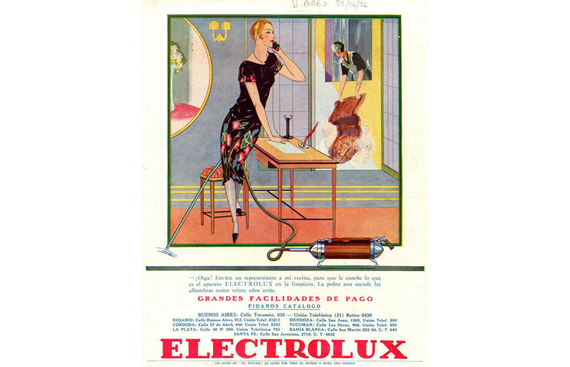 1926: Electrolux vacuums Beautiful vintage adverts for home products around the world, 1922: Dominion Linoleum, 1926: Electrolux vacuums, 1920s: pianos, 1931: Neolux light fittings, 1932: solid wood desks, 1937: Carrier air-conditioning units, 1930s: Frigidaire refrigerators, 1942: Bowmans furniture, 1945: Belmont televisions, 1940s: Scotch tape, 1940s: Westinghouse washing machines, 1950: kit homes, 1955: blast-resistant houses, 1957: Admiral televisions, 1957: Grècéram floor tiles, 1950s: WalPaMur paint, 1962: Australuco aluminium, 1963: Bell extension phones, 1967: Edison Electric Institute, 1960s: Georgia-Pacific panelling, 1973: Armstrong floors, 1974: Pioneer speakers, 1970s: Chippy telephone tables, 1986: Sony remote controls, 1980s: Sun dishwasher soap, 1980s: Playmobil home, 1991: Sony Walkman, 1999: Apple iMac computers, 1990s: IKEA blinds
