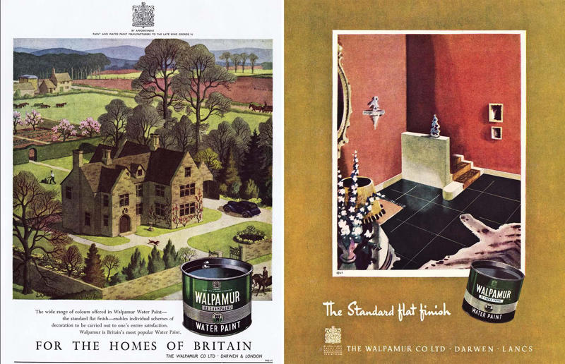 1950s: WalPaMur paint Beautiful vintage adverts for home products around the world, 1922: Dominion Linoleum, 1926: Electrolux vacuums, 1920s: pianos, 1931: Neolux light fittings, 1932: solid wood desks, 1937: Carrier air-conditioning units, 1930s: Frigidaire refrigerators, 1942: Bowmans furniture, 1945: Belmont televisions, 1940s: Scotch tape, 1940s: Westinghouse washing machines, 1950: kit homes, 1955: blast-resistant houses, 1957: Admiral televisions, 1957: Grècéram floor tiles, 1950s: WalPaMur paint, 1962: Australuco aluminium, 1963: Bell extension phones, 1967: Edison Electric Institute, 1960s: Georgia-Pacific panelling, 1973: Armstrong floors, 1974: Pioneer speakers, 1970s: Chippy telephone tables, 1986: Sony remote controls, 1980s: Sun dishwasher soap, 1980s: Playmobil home, 1991: Sony Walkman, 1999: Apple iMac computers, 1990s: IKEA blinds