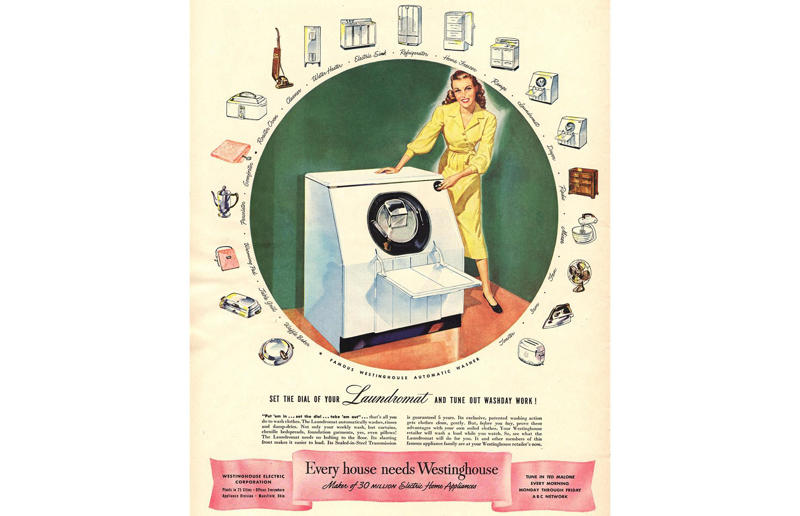 1940s: Westinghouse washing machines Beautiful vintage adverts for home products around the world, 1922: Dominion Linoleum, 1926: Electrolux vacuums, 1920s: pianos, 1931: Neolux light fittings, 1932: solid wood desks, 1937: Carrier air-conditioning units, 1930s: Frigidaire refrigerators, 1942: Bowmans furniture, 1945: Belmont televisions, 1940s: Scotch tape, 1940s: Westinghouse washing machines, 1950: kit homes, 1955: blast-resistant houses, 1957: Admiral televisions, 1957: Grècéram floor tiles, 1950s: WalPaMur paint, 1962: Australuco aluminium, 1963: Bell extension phones, 1967: Edison Electric Institute, 1960s: Georgia-Pacific panelling, 1973: Armstrong floors, 1974: Pioneer speakers, 1970s: Chippy telephone tables, 1986: Sony remote controls, 1980s: Sun dishwasher soap, 1980s: Playmobil home, 1991: Sony Walkman, 1999: Apple iMac computers, 1990s: IKEA blinds