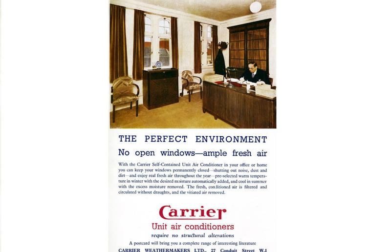 1937: Carrier air-conditioning units Beautiful vintage adverts for home products around the world, 1922: Dominion Linoleum, 1926: Electrolux vacuums, 1920s: pianos, 1931: Neolux light fittings, 1932: solid wood desks, 1937: Carrier air-conditioning units, 1930s: Frigidaire refrigerators, 1942: Bowmans furniture, 1945: Belmont televisions, 1940s: Scotch tape, 1940s: Westinghouse washing machines, 1950: kit homes, 1955: blast-resistant houses, 1957: Admiral televisions, 1957: Grècéram floor tiles, 1950s: WalPaMur paint, 1962: Australuco aluminium, 1963: Bell extension phones, 1967: Edison Electric Institute, 1960s: Georgia-Pacific panelling, 1973: Armstrong floors, 1974: Pioneer speakers, 1970s: Chippy telephone tables, 1986: Sony remote controls, 1980s: Sun dishwasher soap, 1980s: Playmobil home, 1991: Sony Walkman, 1999: Apple iMac computers, 1990s: IKEA blinds