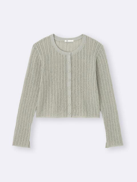 クラシカルで上品♪ケーブルメタルボタンカーディガン, シアー感がおしゃれ♡ブークレ透かし編みカーディガン, 大人かわいい高見えデザイン！レースカーディガン, 夏のお出かけに活躍♪UVカットVネックカーディガン, 上品で高見え抜群♡メタルボタンカーディガン