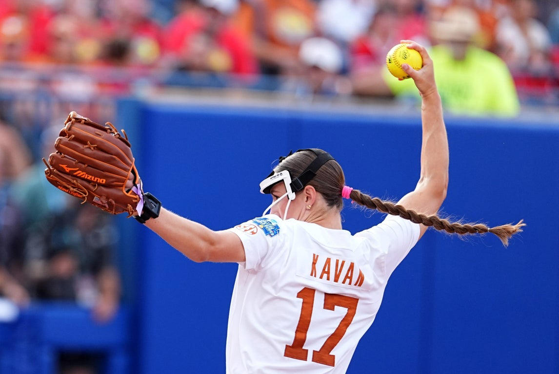 Texas pitcher and WCWS MVP Teagan Kavan, in outstanding photos
