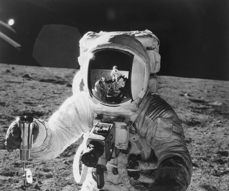 TV cameras American flags, Lunar Module descent stages, Scientific instruments, Astronaut boots, TV cameras, Gold olive branch, The Fallen Astronaut memorial, Apollo 14’s golf balls, Apollo 12 plaque, Solar Wind Composition Experiment foils, Descent stage ladders, Soviet lunar landers, Spacecraft, Film gear, Gene Cernan’s daughter’s initials, Lunar portable magnetometer