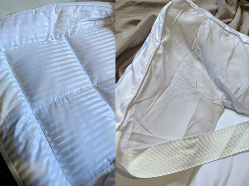 The best mattress toppers for 2025 are:, How I tested , Best mattress topper overall: Simba hybrid, Best budget mattress topper: Snuggledown luxurious extra deep, Best memory foam mattress topper: Panda bamboo topper, Best eoollen mattress topper: Woolroom organic wool topper, Best goose down mattress topper: Dusk supreme, Best mattress topper for easy storage: Next white sleep in comfort, Best mattress toppers for allergy sufferers: The White Company hypoallergenic topper, Best mattress topper for hot sleepers: Slumberdown memory fibre airstream memory cool, Black Friday sale, up to 30% off, Your questions about mattress toppers answered , What is the best mattress topper?, How I selected the best mattress toppers, What type of mattress topper is best?, Can you wash a mattress topper?, Are mattress toppers good for back pain? , What thickness of mattress topper should I get?, Why you can trust IndyBest reviews