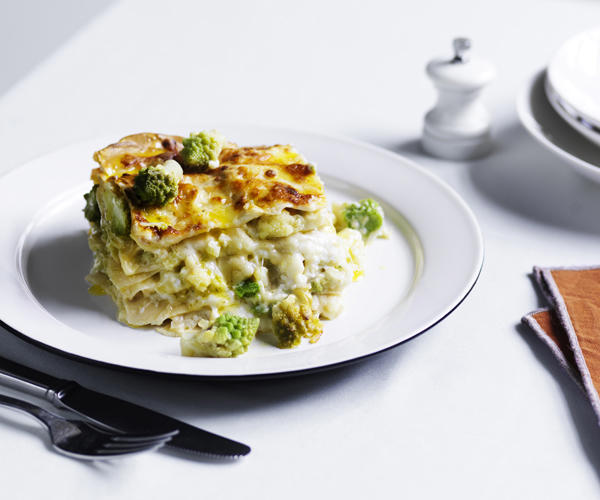 10 of our favourite lasagne recipes for cooler weather: , Sarah Cicolini’s lasagne with romanesco , Matt Breen’s Mum’s lasagne , Rinaldo Di Stasio’s lasagne con aragosta , Lasagne of spinach, polenta and goat’s curd , Lasagne con coniglio e funghi porcini (rabbit and porcini mushroom lasagne)