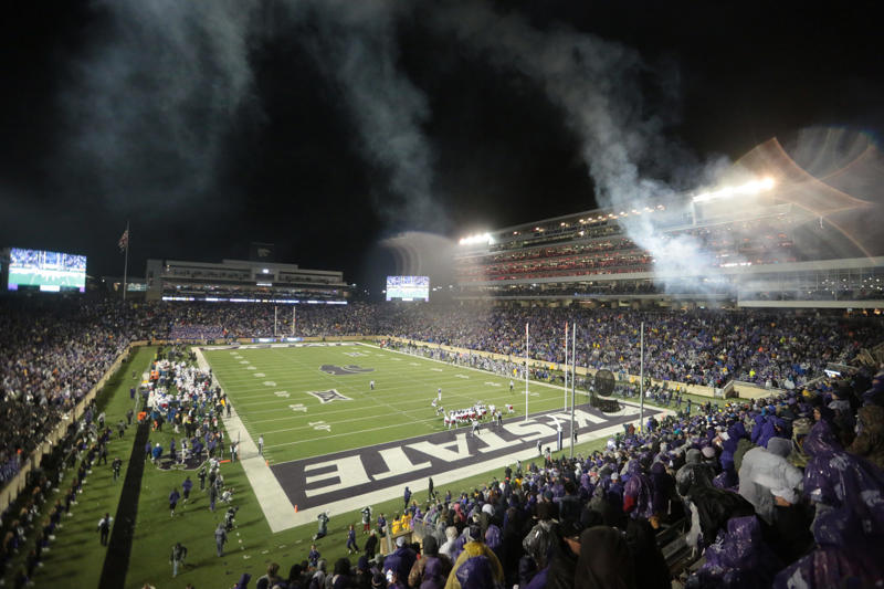 16. David Booth Kansas Memorial Stadium (Kansas Jayhawks), 15. Space City Financial Stadium (Houston Cougars), 14. Nippert Stadium (Cincinnati Bearcats), 13. FBC Mortgage Stadium (UCF Knights), 12. Arizona Stadium (Arizona Wildcats), 11. Mountain America Stadium (Arizona State), 10. McLane Stadium (Baylor Bears), 9. Folsom Field (Colorado Buffaloes), 8. Amon G. Carter Stadium (TCU Horned Frogs), 7. Jack Trice Stadium (Iowa State Cyclones), 6. Milan Puskar Stadium (West Virginia Mountaineers), 5. Rice-Eccles Stadium (Utah Utes), 4. Boone Pickens Stadium (Oklahoma State Cowboys), 3. Jones AT&amp;T Stadium (Texas Tech Red Raiders), 2. Bill Snyder Family Stadium (Kansas State Wildcats), 1. LaVell Edwards Stadium (BYU Cougars)