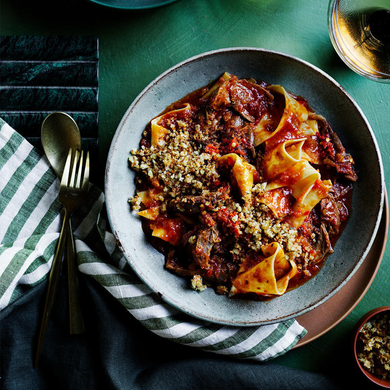 The best slow-cooked lamb recipes to cook this winter,          Slow-cooked lamb shoulder with rosemary pesto      ,          Slow-cooked lamb shoulder with black garlic and mint persillade      ,          Sarah Cicolini’s fusilli con ragù di agnello (fusilli with lamb ragù)      ,          Lamb korma      ,          Greg Malouf’s baharat lamb shoulder with onions and moghrabieh      ,          Phil Wood’s lamb with roast-apple chutney      ,          Roast lamb neck with kale, feta and dill      ,          Slow-cooked spiced lamb with prunes      ,          Guy Grossi’s abbacchio alla Romana      ,          Shane Delia’s 12-hour roast lamb with pistachio and green-olive tabbouleh      ,          Braised pumpkin and lamb neck      ,          Greek-style lamb shoulder and bean stew      ,          Lamb shanks baked in paper with olives and red wine      ,          Sean McConnell’s slow-roasted lamb shoulder with pistachios, pomegranate and vine leaves      ,          Paul Carmichael’s curried lamb leg      ,          Shawarma-spiced roast lamb leg with beetroot sauce      ,          Buttermilk-brined lamb shoulder with harissa      ,          Iranian-style lamb shoulder with cranberry and pistachio spiced rice      ,          Pinbone’s lamb shoulder ragù with gnocchetti      ,          Rick Shores’ slow roasted lamb shoulder with yellow bean, cumin and chilli      