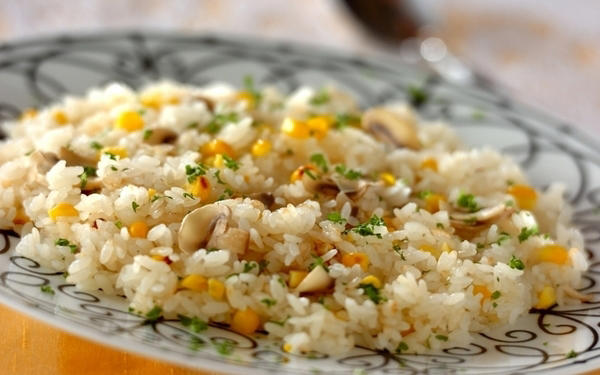 トウモロコシライス, トウモロコシと大葉のご飯, プチプチトウモロコシの炊き込みバターライス, トウモロコシの炒めご飯, トウモロコシとマッシュルームのピラフ, コーンカレーチャーハン