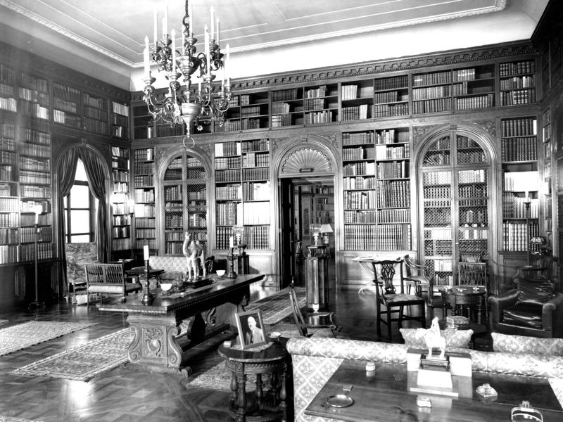 Their library contained 8,000 volumes, including original books by Audubon and Shakespeare.