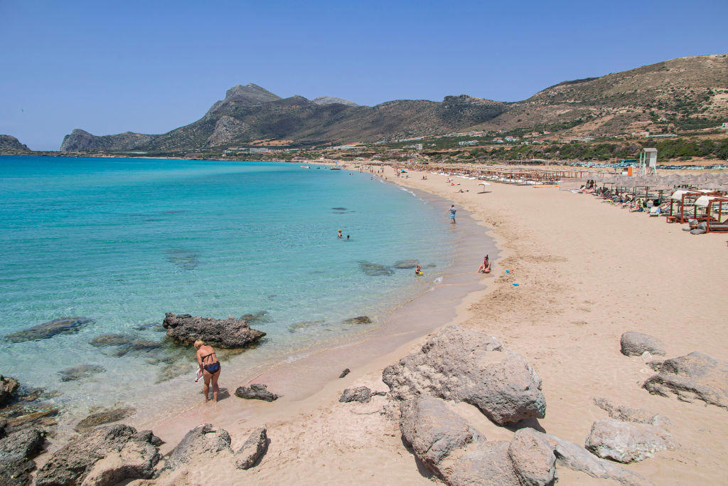 21: Falassarna Beach - Crete, Greece 24: Magens Bay - St. Thomas, US Virgin Islands, 23: Playa Norte - Isla das Mulheres, Mexico, 22: Nissi Beach - Ayia Napa, Cyprus, 21: Falassarna Beach - Crete, Greece, 20: Nungwi Beach - Zanzibar, Tanzania, 19: Ipanema Beach, Rio de Janeiro, Brazil, 18: Playa Manuel Antonio - Manuel Antonio National Park, Costa Rica, 17: Playa de Muro Beach - Mallorca, Spain, 16: Kelingking Beach - Nusa Penida, Indonesia, 15: La Concha Beach - San Sebastián – Donostia, Spain, 14: Seven Mile Beach - Cayman Islands, United Kingdom, 13: Manly Beach - Sydney, Australia, 12: Driftwood Beach - Jekyll Island - Golden Isles of Georgia - Georgia, USA, 11: Siesta Beach - Siesta Key - Florida, USA, 10: Ka'anapali Beach - Lahaina - Maui, Hawaii, 9: Varadero Beach - Varadero, Cuba, 8: Isola dei Conigli - Lampedusa, Italy, 7: Radhanagar Beach - Havelock Island, India, 6: Falésia Beach - Albufeira, Portugal, 5: Grace Bay - Turks and Caicos Islands, United Kingdom, 4: Reynisfjara Beach - Vik, Iceland