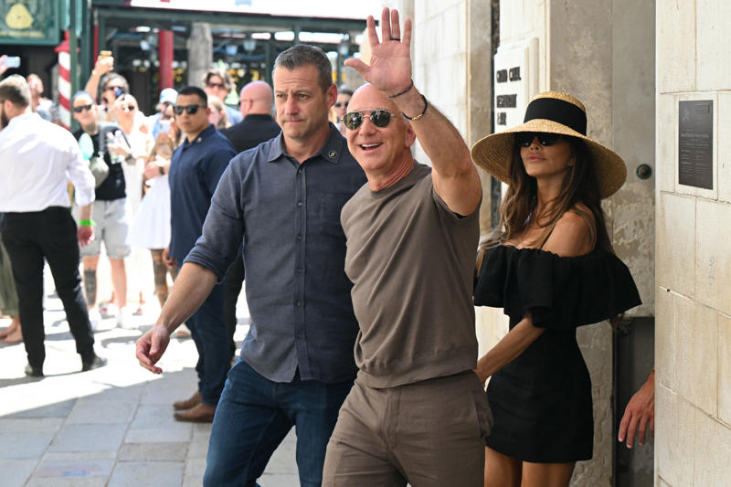 Key Points, Sánchez Bezos posted BTS look from her wedding day, Sánchez Bezos thanks Dolce &amp; Gabbana, The Bezos's step out after the wedding, Sánchez shows off rings, bracelet, How much did Lauren Sánchez pay for her wedding dress?, Sánchez reaches out to Katy Perry amid Orlando Bloom split, Anna Wintour helped Sánchez pick out a wedding gown, Bezos and Sánchez have reportedly signed a prenup, How much will the wedding cost?, When did Bezos and Sánchez get engaged?, Bezos’s gift to Sánchez revealed, Lauren Sánchez's net worth revealed, Jeff Bezos mannequin floats down canal ahead of wedding, President Trump received a wedding invite, Media frenzy continues, A look at who attended the wedding, Best and worst looks revealed, First reaction to Sánchez's wedding dress, Security remains on patrol in Venice, First look at Sánchez's wedding dress, Sánchez changes Instagram name, scrubs account, Controversy over wedding continues to set social media ablaze, Bezos and Sánchez have tied the knot, Sánchez reaches out to Katy Perry amid Orlando Bloom split, Orlando Bloom seen enjoying evening after Katy Perry split, Brooks Nader joins in the party, Onlookers react to Sánchez's demure morning look, Kendall and Kylie Jenner emerge, General wedding attire round up, Kylie Jenner shows off outfit on Instagram, Singer Ellie Goulding joins the party, Orlando Bloom looks sharp, Khloe Kardashian celebrates 41st birthday, Island hosting Friday night's celebration 'to remain open to public', Leonardo DiCaprio continues to hide behind ball cap, Khloe Kardashian opts for a light pink feathered ensemble, Kim Kardashian dons all-black, Kylie Jenner wears ... white?, Kris Jenner and Corey Gamble, Usher and Tom Brady cruise the canals in style, Ivanka Trump gives 'Wicked' vibes, Karlie Kloss seen boarding water taxi, Jewel arrives for the wedding, Oprah Winfrey and Gayle King depart for wedding, Bill Gates leaves Venice hotel, Designers Dolce &amp; Gabbana are in Venice, Bezos's adoptive father spotted, Bezos flanked by security en route to wedding, Bezos emerges from Aman Hotel, Kylie Jenner shares BTS from Thursday night, Onlookers continue to rage against wedding, Sánchez flashes two huge diamonds, Pregnant Karlie Kloss joined by husband Joshua Kushner, Sydney Sweeney joins in the celebrations, Latest wedding venue details revealed, Protests continue in Venice, Lauren Sánchez's net worth revealed, Lauren Sánchez spotted on the morning of her wedding, Kardashians post BTS photos from Thursday, Bill Gates seen with partner Paula Hurd, Blue skies after wild storm, Usher and wife pose for photos ahead of ceremony, Venice wedding day weather report, Orlando Bloom prepares for the ceremony, Best and worst looks roundup, Bezos and Sánchez may already be married, All the celebrities set to attend the wedding, Bezos’s gift to Sánchez revealed, Bezos's lookalike steals the show, Thunderstorm puts swift end to wedding party, When did Bezos and Sánchez get engaged?, Thursday's top-secret bash was 'no phone zone', Bezos and Sánchez show affection in Venice, Ivanka Trump is 'ready to celebrate', Sánchez's dress draws strong opinions, How many water taxis are being used?, How much will the wedding cost?, Kris Jenner and boyfriend Corey Gamble are all smiles, Bezos's gift to Sánchez revealed, Onlookers react to Bezos-Sánchez wedding, Bezos and Sánchez have reportedly signed a prenup, More Venice arrivals, Bezos and Sánchez 'sent guests mood boards', Bezos and Sánchez are keeping details closely guarded, Best and worst looks roundup, Oprah waves to the crowd, Bezos and Sánchez may already be married, A closer look at Lauren Sánchez's dress, Kylie and Kendall Jenner arrive, More royal arrivals in Venice, Leonardo DiCaprio arrives clad in baseball cap, Kim, Khloe, and Kris on the canal, DJ Kygo to perform at wedding, Gayle King, Bill Gates arrive in Venice, Bezos and Sánchez acknowledge his lookalike, Tom Brady boards water taxi, Bezos and Sánchez turn heads leaving luxury hotel, Orlando Bloom spotted with mystery woman, Venice mayor defends luxe nuptials