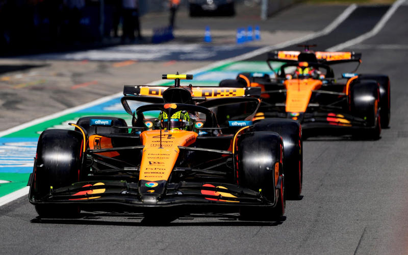 04:41 PM BST, Pole for Norris, 04:39 PM BST, Starting grid for tomorrow, 04:39 PM BST, Bad and unlucky timing, 04:36 PM BST, Max Verstappen, who will start seventh tomorrow, speaking to Sky Sports, 04:33 PM BST, Your top three for tomorrow, 04:31 PM BST, Bottom ten, 04:30 PM BST, Top ten in qualifying, 04:29 PM BST, Good performances from Lawson and Bortoleto, 04:27 PM BST, Quotes from Oscar Piastri, who starts third tomorrow, 04:24 PM BST, The thoughts of Charles Leclerc, who will start second tomorrow, 04:23 PM BST, Lando Norris speaking after qualifying on pole, 04:19 PM BST, Top five, 04:14 PM BST, Norris on pole position, 04:13 PM BST, Yellow flags, 04:11 PM BST, Heading back out, 04:09 PM BST, Unsafe release, 04:08 PM BST, Norris in fine form, 04:04 PM BST, Heading out, 04:01 PM BST, Start of Q3, 03:58 PM BST, Top five in Q2, 03:56 PM BST, Five out in Q2, 03:54 PM BST, Antonelli just in, 03:53 PM BST, Russell safe, 03:52 PM BST, Mercedes under pressure, 03:51 PM BST, Current bottom five with two minutes left, 03:50 PM BST, Busy, busy, busy, 03:47 PM BST, Green light, 03:44 PM BST, Restart time, 03:44 PM BST, Top five, 03:41 PM BST, Red flag, 03:39 PM BST, McLarens in fine form, 03:37 PM BST, Lawson quickest, for now, 03:34 PM BST, Battle of the Ferraris, 03:30 PM BST, Start of Q2, 03:29 PM BST, Sainz’s reaction to being dumped out, 03:25 PM BST, Five drivers out in Q1, 03:24 PM BST, Tsunoda dumped out, 03:22 PM BST, Busy track, 03:20 PM BST, Track improving, 03:17 PM BST, Bottom five with five to go, 03:16 PM BST, Top five, 03:15 PM BST, Piastri goes again, 03:13 PM BST, Norris looking strong, 03:10 PM BST, Patience, 03:05 PM BST, Go, go, go!, 03:03 PM BST, Crowd get going, 02:58 PM BST, 02:53 PM BST, Nearly ready for action, 02:51 PM BST, 02:49 PM BST, Sky Sports’ Karun Chandhok on Lando Norris, 02:43 PM BST, Last five Austrian GP polesitters, 02:37 PM BST, Toto on Max with Sky, 02:33 PM BST, 02:27 PM BST, Incident in the F2 Sprint, 02:22 PM BST, Top five in the constructors’ standings, 02:17 PM BST, Top five in the drivers’ standings, 02:12 PM BST, Wolff admits Mercedes in talks to sign Max Verstappen, 02:06 PM BST, Top ten in final practice earlier, 02:01 PM BST, Who will take pole in Austria?