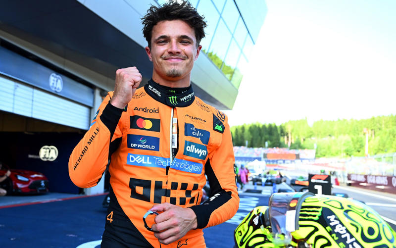 04:41 PM BST, Pole for Norris, 04:39 PM BST, Starting grid for tomorrow, 04:39 PM BST, Bad and unlucky timing, 04:36 PM BST, Max Verstappen, who will start seventh tomorrow, speaking to Sky Sports, 04:33 PM BST, Your top three for tomorrow, 04:31 PM BST, Bottom ten, 04:30 PM BST, Top ten in qualifying, 04:29 PM BST, Good performances from Lawson and Bortoleto, 04:27 PM BST, Quotes from Oscar Piastri, who starts third tomorrow, 04:24 PM BST, The thoughts of Charles Leclerc, who will start second tomorrow, 04:23 PM BST, Lando Norris speaking after qualifying on pole, 04:19 PM BST, Top five, 04:14 PM BST, Norris on pole position, 04:13 PM BST, Yellow flags, 04:11 PM BST, Heading back out, 04:09 PM BST, Unsafe release, 04:08 PM BST, Norris in fine form, 04:04 PM BST, Heading out, 04:01 PM BST, Start of Q3, 03:58 PM BST, Top five in Q2, 03:56 PM BST, Five out in Q2, 03:54 PM BST, Antonelli just in, 03:53 PM BST, Russell safe, 03:52 PM BST, Mercedes under pressure, 03:51 PM BST, Current bottom five with two minutes left, 03:50 PM BST, Busy, busy, busy, 03:47 PM BST, Green light, 03:44 PM BST, Restart time, 03:44 PM BST, Top five, 03:41 PM BST, Red flag, 03:39 PM BST, McLarens in fine form, 03:37 PM BST, Lawson quickest, for now, 03:34 PM BST, Battle of the Ferraris, 03:30 PM BST, Start of Q2, 03:29 PM BST, Sainz’s reaction to being dumped out, 03:25 PM BST, Five drivers out in Q1, 03:24 PM BST, Tsunoda dumped out, 03:22 PM BST, Busy track, 03:20 PM BST, Track improving, 03:17 PM BST, Bottom five with five to go, 03:16 PM BST, Top five, 03:15 PM BST, Piastri goes again, 03:13 PM BST, Norris looking strong, 03:10 PM BST, Patience, 03:05 PM BST, Go, go, go!, 03:03 PM BST, Crowd get going, 02:58 PM BST, 02:53 PM BST, Nearly ready for action, 02:51 PM BST, 02:49 PM BST, Sky Sports’ Karun Chandhok on Lando Norris, 02:43 PM BST, Last five Austrian GP polesitters, 02:37 PM BST, Toto on Max with Sky, 02:33 PM BST, 02:27 PM BST, Incident in the F2 Sprint, 02:22 PM BST, Top five in the constructors’ standings, 02:17 PM BST, Top five in the drivers’ standings, 02:12 PM BST, Wolff admits Mercedes in talks to sign Max Verstappen, 02:06 PM BST, Top ten in final practice earlier, 02:01 PM BST, Who will take pole in Austria?