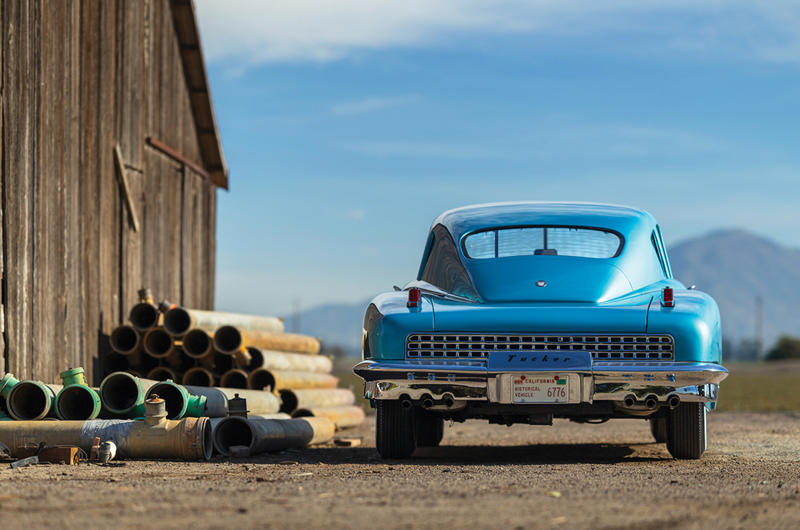 Tucker 48 (cont.) Business up front, party in the back, 1. Volkswagen Beetle, Volkswagen Beetle (cont.), 2. Renault 4CV, Renault 4CV (cont.), 3. Tucker 48, Tucker 48 (cont.), 4. Porsche 356, Porsche 356 (cont.), 5. Denzel 1300, Denzel 1300 (cont.), 6. Tatra 603, Tatra 603 (cont.), 7. Škoda 110R, Škoda 110R (cont.), 8. Alpine A110, Alpine A110 (cont.), 9. Amphicar Model 770, Amphicar Model 770 (cont.), 10. Hino Contessa Sprint, Hino Contessa Sprint (cont.), 11. Abarth 595, Abarth 595 (cont.), 12. Hillman Imp, Hillman Imp (cont.), 13. Ginetta G15, Ginetta G15 (cont.), 14. Porsche 911 RS 2.7, Porsche 911 RS 2.7 (cont.), 15. Suzuki Whizzkid, Suzuki Whizzkid (cont.)
