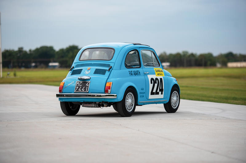 Abarth 595 (cont.) Business up front, party in the back, 1. Volkswagen Beetle, Volkswagen Beetle (cont.), 2. Renault 4CV, Renault 4CV (cont.), 3. Tucker 48, Tucker 48 (cont.), 4. Porsche 356, Porsche 356 (cont.), 5. Denzel 1300, Denzel 1300 (cont.), 6. Tatra 603, Tatra 603 (cont.), 7. Škoda 110R, Škoda 110R (cont.), 8. Alpine A110, Alpine A110 (cont.), 9. Amphicar Model 770, Amphicar Model 770 (cont.), 10. Hino Contessa Sprint, Hino Contessa Sprint (cont.), 11. Abarth 595, Abarth 595 (cont.), 12. Hillman Imp, Hillman Imp (cont.), 13. Ginetta G15, Ginetta G15 (cont.), 14. Porsche 911 RS 2.7, Porsche 911 RS 2.7 (cont.), 15. Suzuki Whizzkid, Suzuki Whizzkid (cont.)