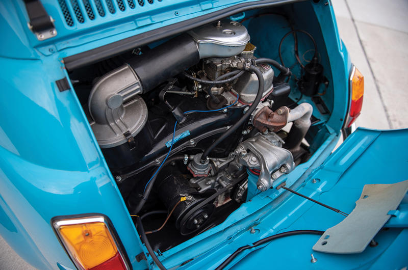 Abarth 595 (cont.) Business up front, party in the back, 1. Volkswagen Beetle, Volkswagen Beetle (cont.), 2. Renault 4CV, Renault 4CV (cont.), 3. Tucker 48, Tucker 48 (cont.), 4. Porsche 356, Porsche 356 (cont.), 5. Denzel 1300, Denzel 1300 (cont.), 6. Tatra 603, Tatra 603 (cont.), 7. Škoda 110R, Škoda 110R (cont.), 8. Alpine A110, Alpine A110 (cont.), 9. Amphicar Model 770, Amphicar Model 770 (cont.), 10. Hino Contessa Sprint, Hino Contessa Sprint (cont.), 11. Abarth 595, Abarth 595 (cont.), 12. Hillman Imp, Hillman Imp (cont.), 13. Ginetta G15, Ginetta G15 (cont.), 14. Porsche 911 RS 2.7, Porsche 911 RS 2.7 (cont.), 15. Suzuki Whizzkid, Suzuki Whizzkid (cont.)
