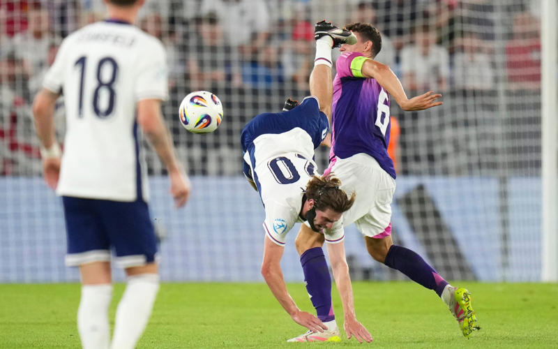 10:56 PM BST, 10:55 PM BST, Man of the match, 10:55 PM BST, Lee Carsley speaking to Channel 4, 10:51 PM BST, Trophy time, 10:48 PM BST, Player of the tournament is..., 10:48 PM BST, Runners-up, 10:45 PM BST, FT stats, 10:44 PM BST, England’s player of the tournament celebrates, 10:43 PM BST, The thoughts of Jonathan Rowe, 10:42 PM BST, Joy for Carsley, 10:41 PM BST, Mixed feelings for Tuchel?, 10:36 PM BST, Back-to-back European champions, 10:34 PM BST, England win the 2025 Under-21 European Championships, 10:32 PM BST, 120 mins: England 3 Germany 2, 10:31 PM BST, 119 mins: England 3 Germany 2, 10:29 PM BST, 118 mins: England 3 Germany 2, 10:28 PM BST, 117 mins: England 3 Germany 2, 10:28 PM BST, 116 mins: England 3 Germany 2, 10:26 PM BST, 115 mins: England 3 Germany 2, 10:25 PM BST, 113 mins: England 3 Germany 2, 10:24 PM BST, 112 mins: England 3 Germany 2, 10:23 PM BST, 111 mins: England 3 Germany 2, 10:20 PM BST, 109 mins: England 3 Germany 2, 10:19 PM BST, 107 mins: England 3 Germany 2, 10:16 PM BST, Second period of extra time, 10:14 PM BST, HT in extra time, 10:13 PM BST, 105 mins: England 3 Germany 2, 10:12 PM BST, 104 mins: England 3 Germany 2, 10:11 PM BST, 103 mins: England 3 Germany 2, 10:09 PM BST, 102 mins: England 3 Germany 2, 10:06 PM BST, 98 mins: England 3 Germany 2, 10:05 PM BST, 97 mins: England 3 Germany 2, 09:59 PM BST, GOAL! Rowe restores England’s lead, 09:58 PM BST, Start of extra time, 09:53 PM BST, End of normal time, 09:51 PM BST, 90+3 mins: England 2 Germany 2, 09:50 PM BST, 90+2 mins: England 2 Germany 2, 09:48 PM BST, 90 mins: England 2 Germany 2, 09:46 PM BST, 88 mins: England 2 Germany 2, 09:44 PM BST, 85 mins: England 2 Germany 2, 09:42 PM BST, 84 mins: England 2 Germany 2, 09:41 PM BST, 83 mins: England 2 Germany 2, 09:40 PM BST, 81 mins: England 2 Germany 2, 09:38 PM BST, 80 mins: England 2 Germany 2, 09:37 PM BST, 79 mins: England 2 Germany 2, 09:36 PM BST, 78 mins: England 2 Germany 2, 09:34 PM BST, 75 mins: England 2 Germany 2, 09:32 PM BST, 73 mins: England 2 Germany 2, 09:29 PM BST, 71 mins: England 2 Germany 2, 09:28 PM BST, 70 mins: England 2 Germany 2, 09:27 PM BST, 68 mins: England 2 Germany 2, 09:25 PM BST, 66 mins: England 2 Germany 2, 09:22 PM BST, 64 mins: England 2 Germany 2, 09:20 PM BST, 62 mins: England 2 Germany 2, 09:19 PM BST, GOAL! Nebel pulls Germany level, 09:18 PM BST, 60 mins: England 2 Germany 1, 09:16 PM BST, 57 mins: England 2 Germany 1, 09:13 PM BST, 55 mins: England 2 Germany 1, 09:11 PM BST, 52 mins: England 2 Germany 1, 09:10 PM BST, 51 mins: England 2 Germany 1, 09:09 PM BST, 50 mins: England 2 Germany 1, 09:08 PM BST, 49 mins: England 2 Germany 1, 09:03 PM BST, Second half, 08:58 PM BST, What will Tuchel have thought of that first half?, 08:54 PM BST, Elliott’s fantastic tournament, 08:51 PM BST, HT stats, 08:48 PM BST, Half time, 08:46 PM BST, GOAL! Weiper gets one back for Germany, 08:46 PM BST, 45 mins: England 2 Germany 0, 08:44 PM BST, 43 mins: England 2 Germany 0, 08:41 PM BST, 41 mins: England 2 Germany 0, 08:39 PM BST, 39 mins: England 2 Germany 0, 08:37 PM BST, 37 mins: England 2 Germany 0, 08:35 PM BST, 34 mins: England 2 Germany 0, 08:33 PM BST, 32 mins: England 2 Germany 0, 08:30 PM BST, 29 mins: England 2 Germany 0, 08:24 PM BST, GOAL! Hutchinson doubles England’s lead, 08:24 PM BST, 24 mins: England 1 Germany 0, 08:23 PM BST, 22 mins: England 1 Germany 0, 08:20 PM BST, 19 mins: England 1 Germany 0, 08:17 PM BST, 16 mins: England 1 Germany 0, 08:15 PM BST, 14 mins: England 1 Germany 0, 08:12 PM BST, 11 mins: England 1 Germany 0, 08:05 PM BST, GOAL! Elliott fires England into the lead, 08:03 PM BST, 2 mins: England 0 Germany 0, 08:00 PM BST, Kick-off, 07:55 PM BST, Anthem time, 07:52 PM BST, Reminder of the teams, 07:49 PM BST, Tuchel has made it!, 07:44 PM BST, Hands-on approach from Carsley, 07:42 PM BST, Connection between the Lionesses and the Young Lions, 07:39 PM BST, Gearing up, 07:33 PM BST, England’s leading scorer at the tournament, 07:25 PM BST, Two managers conversing, 07:19 PM BST, Taking in their surroundings, 07:15 PM BST, Back in 2023, 07:06 PM BST, Full team news, 07:03 PM BST, What they are playing for, 07:00 PM BST, Numbers from the tournament, 06:56 PM BST, Germany team news, 06:56 PM BST, Top scorers in the tournament, 06:54 PM BST, Carsley getting things ready for his players, 06:49 PM BST, England team news, 06:47 PM BST, Germany’s route to the final, 06:44 PM BST, England’s route to the final, 06:33 PM BST, 06:32 PM BST, Lee Carsley has full confidence in his England team