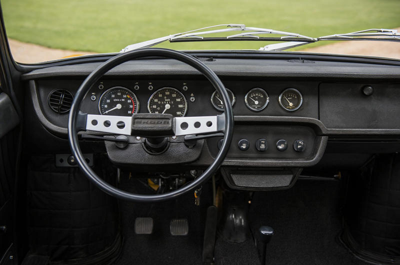 Škoda 110R (cont.) Business up front, party in the back, 1. Volkswagen Beetle, Volkswagen Beetle (cont.), 2. Renault 4CV, Renault 4CV (cont.), 3. Tucker 48, Tucker 48 (cont.), 4. Porsche 356, Porsche 356 (cont.), 5. Denzel 1300, Denzel 1300 (cont.), 6. Tatra 603, Tatra 603 (cont.), 7. Škoda 110R, Škoda 110R (cont.), 8. Alpine A110, Alpine A110 (cont.), 9. Amphicar Model 770, Amphicar Model 770 (cont.), 10. Hino Contessa Sprint, Hino Contessa Sprint (cont.), 11. Abarth 595, Abarth 595 (cont.), 12. Hillman Imp, Hillman Imp (cont.), 13. Ginetta G15, Ginetta G15 (cont.), 14. Porsche 911 RS 2.7, Porsche 911 RS 2.7 (cont.), 15. Suzuki Whizzkid, Suzuki Whizzkid (cont.)
