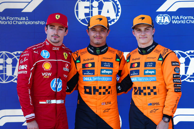 F1 AUSTRIAN GRAND PRIX - LATEST UPDATES, Time for the podium!, Oscar Piastri, who finished P2:, Lando Norris after finishing first:, Charles Leclerc, after coming home P3:, Oscar Piastri:, Lando Norris:, TOP-10 IN THE AUSTRIAN GP, Lando Norris wins the Austrian Grand Prix, Final lap, Norris' gap to Piastri now 1.7 seconds (Lap 69/70), Lando Norris is pushing (Lap 66/70), Lando Norris on team radio (Lap 62/70), Norris's gap to Piastri closing (Lap 60/70), Franco Colapinto receives penalty (Lap 58/70), Oscar Piastri pits (Lap 54/70), Lando Norris pits (Lap 53/70), Lewis Hamilton pits (Lap 51/70), Charles Leclerc pits (Lap 50/70), Piastri closing the gap (Lap 43/70), Norris in control (Lap 40/70), TOP-10 AFTER 35/70 LAPS, Tsunoda-Colapinto collide, Austrian Grand Prix, Lewis Hamilton pits (Lap 26/70), Charles Leclerc pits (Lap 26/70), Oscar Piastri pits (Lap 25/70), Piastri now leads (Lap 22/70), Piastri almost collides with Norris (Lap 20/70), George Russell pits (Lap 19/70), Norris keeping his composure (Lap 17/70), Leclerc told to lift and coast, Piastri backs off a bit (Lap 14/70), Norris and Piastri swap first place (Lap 12/70), Norris thwarting challenge of Piastri, VIDEO: Verstappen and Antonelli crash, Oscar Piastri duelling with Lando Norris (Lap 6/70), Safety car heads in, Antonelli at fault, Max Verstappen is out!, Lights out!, Formation lap No 2, George Russell on team radio:, FIA UPDATE, Carlos Sainz's car catches fire!, FIA: Aborted start!, Carlos Sainz is stuck on the start line!, A reminder of the starting grid for the Austrian GP:, Austrian Grand Prix:, Liam Lawson, who starts P6, Gabriel Bortoleto, who starts an impressive P8:, Oscar Piastri, who starts P3:, Time for the Austrian national anthem!, Karun Chandhok on Max Verstappen's P7 start:, Lando Norris, speaking this morning ahead of the race:, Driver standings heading into this weekend:, Austrian GP winner - race odds:, Bernie Ecclestone on Max Verstappen:, Lando Norris on his 'best lap of the year', Starting grid for the Austrian GP:, Lewis Hamilton reacts to ‘significant’ social media abuse F1 drivers face, F1 constructor standings after 10 races:, List of team upgrades in Austria:, What time is the Austrian GP?, Toto Wolff on a potential Russell-Verstappen line-up, Ferrari team principal Fred Vasseur to miss Austrian GP, F1 extends Austrian GP deal to 2041, Toto Wolff on a potential Russell-Verstappen line-up, Lando Norris after qualifying P1 on Saturday:, RED BULL RING - FACTS:, Ferrari boss Fred Vasseur ahead of the Austrian GP weekend:, Allocated tyre compounds in Austria:, Lewis Hamilton on Ferrari upgrades:, Verstappen teams up with different race engineer in Austria, Irish teen Alex Dunne after finishing P4 in FP1 for McLaren yesterday:, Driver standings heading into this weekend:, Carlos Sainz, after qualifying just P19:, FIA on grass fires which caused Q2 red flag:, Oscar Piastri, who qualified P3:, Confirmation of the final qualifying results from the FIA:, What time is the Austrian GP?, Lando Norris after qualifying P1:, TOP-10 IN QUALIFYING, Charles Leclerc, in P2:, Gasly spun in the final corner!, Lando Norris on pole position!, Final laps in Q3, George Russell noted for an unsafe release:, Lando Norris on provisional pole!, Q3 underway, Alex Albon out in Q2!, Cars heading out on track!, FIA UPDATE, RED FLAG, Norris quickest early on!, Leclerc quickest so far, Q2 underway!, Carlos Sainz: