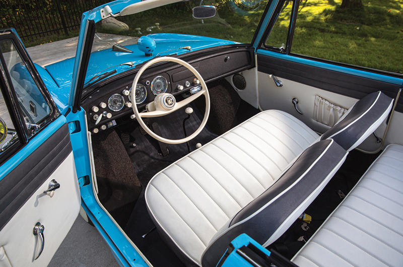 Amphicar Model 770 (cont.) Business up front, party in the back, 1. Volkswagen Beetle, Volkswagen Beetle (cont.), 2. Renault 4CV, Renault 4CV (cont.), 3. Tucker 48, Tucker 48 (cont.), 4. Porsche 356, Porsche 356 (cont.), 5. Denzel 1300, Denzel 1300 (cont.), 6. Tatra 603, Tatra 603 (cont.), 7. Škoda 110R, Škoda 110R (cont.), 8. Alpine A110, Alpine A110 (cont.), 9. Amphicar Model 770, Amphicar Model 770 (cont.), 10. Hino Contessa Sprint, Hino Contessa Sprint (cont.), 11. Abarth 595, Abarth 595 (cont.), 12. Hillman Imp, Hillman Imp (cont.), 13. Ginetta G15, Ginetta G15 (cont.), 14. Porsche 911 RS 2.7, Porsche 911 RS 2.7 (cont.), 15. Suzuki Whizzkid, Suzuki Whizzkid (cont.)
