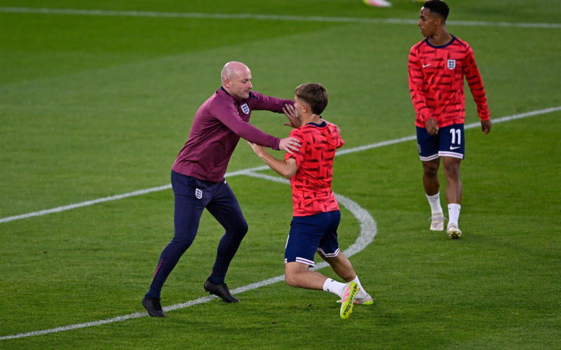 10:56 PM BST, 10:55 PM BST, Man of the match, 10:55 PM BST, Lee Carsley speaking to Channel 4, 10:51 PM BST, Trophy time, 10:48 PM BST, Player of the tournament is..., 10:48 PM BST, Runners-up, 10:45 PM BST, FT stats, 10:44 PM BST, England’s player of the tournament celebrates, 10:43 PM BST, The thoughts of Jonathan Rowe, 10:42 PM BST, Joy for Carsley, 10:41 PM BST, Mixed feelings for Tuchel?, 10:36 PM BST, Back-to-back European champions, 10:34 PM BST, England win the 2025 Under-21 European Championships, 10:32 PM BST, 120 mins: England 3 Germany 2, 10:31 PM BST, 119 mins: England 3 Germany 2, 10:29 PM BST, 118 mins: England 3 Germany 2, 10:28 PM BST, 117 mins: England 3 Germany 2, 10:28 PM BST, 116 mins: England 3 Germany 2, 10:26 PM BST, 115 mins: England 3 Germany 2, 10:25 PM BST, 113 mins: England 3 Germany 2, 10:24 PM BST, 112 mins: England 3 Germany 2, 10:23 PM BST, 111 mins: England 3 Germany 2, 10:20 PM BST, 109 mins: England 3 Germany 2, 10:19 PM BST, 107 mins: England 3 Germany 2, 10:16 PM BST, Second period of extra time, 10:14 PM BST, HT in extra time, 10:13 PM BST, 105 mins: England 3 Germany 2, 10:12 PM BST, 104 mins: England 3 Germany 2, 10:11 PM BST, 103 mins: England 3 Germany 2, 10:09 PM BST, 102 mins: England 3 Germany 2, 10:06 PM BST, 98 mins: England 3 Germany 2, 10:05 PM BST, 97 mins: England 3 Germany 2, 09:59 PM BST, GOAL! Rowe restores England’s lead, 09:58 PM BST, Start of extra time, 09:53 PM BST, End of normal time, 09:51 PM BST, 90+3 mins: England 2 Germany 2, 09:50 PM BST, 90+2 mins: England 2 Germany 2, 09:48 PM BST, 90 mins: England 2 Germany 2, 09:46 PM BST, 88 mins: England 2 Germany 2, 09:44 PM BST, 85 mins: England 2 Germany 2, 09:42 PM BST, 84 mins: England 2 Germany 2, 09:41 PM BST, 83 mins: England 2 Germany 2, 09:40 PM BST, 81 mins: England 2 Germany 2, 09:38 PM BST, 80 mins: England 2 Germany 2, 09:37 PM BST, 79 mins: England 2 Germany 2, 09:36 PM BST, 78 mins: England 2 Germany 2, 09:34 PM BST, 75 mins: England 2 Germany 2, 09:32 PM BST, 73 mins: England 2 Germany 2, 09:29 PM BST, 71 mins: England 2 Germany 2, 09:28 PM BST, 70 mins: England 2 Germany 2, 09:27 PM BST, 68 mins: England 2 Germany 2, 09:25 PM BST, 66 mins: England 2 Germany 2, 09:22 PM BST, 64 mins: England 2 Germany 2, 09:20 PM BST, 62 mins: England 2 Germany 2, 09:19 PM BST, GOAL! Nebel pulls Germany level, 09:18 PM BST, 60 mins: England 2 Germany 1, 09:16 PM BST, 57 mins: England 2 Germany 1, 09:13 PM BST, 55 mins: England 2 Germany 1, 09:11 PM BST, 52 mins: England 2 Germany 1, 09:10 PM BST, 51 mins: England 2 Germany 1, 09:09 PM BST, 50 mins: England 2 Germany 1, 09:08 PM BST, 49 mins: England 2 Germany 1, 09:03 PM BST, Second half, 08:58 PM BST, What will Tuchel have thought of that first half?, 08:54 PM BST, Elliott’s fantastic tournament, 08:51 PM BST, HT stats, 08:48 PM BST, Half time, 08:46 PM BST, GOAL! Weiper gets one back for Germany, 08:46 PM BST, 45 mins: England 2 Germany 0, 08:44 PM BST, 43 mins: England 2 Germany 0, 08:41 PM BST, 41 mins: England 2 Germany 0, 08:39 PM BST, 39 mins: England 2 Germany 0, 08:37 PM BST, 37 mins: England 2 Germany 0, 08:35 PM BST, 34 mins: England 2 Germany 0, 08:33 PM BST, 32 mins: England 2 Germany 0, 08:30 PM BST, 29 mins: England 2 Germany 0, 08:24 PM BST, GOAL! Hutchinson doubles England’s lead, 08:24 PM BST, 24 mins: England 1 Germany 0, 08:23 PM BST, 22 mins: England 1 Germany 0, 08:20 PM BST, 19 mins: England 1 Germany 0, 08:17 PM BST, 16 mins: England 1 Germany 0, 08:15 PM BST, 14 mins: England 1 Germany 0, 08:12 PM BST, 11 mins: England 1 Germany 0, 08:05 PM BST, GOAL! Elliott fires England into the lead, 08:03 PM BST, 2 mins: England 0 Germany 0, 08:00 PM BST, Kick-off, 07:55 PM BST, Anthem time, 07:52 PM BST, Reminder of the teams, 07:49 PM BST, Tuchel has made it!, 07:44 PM BST, Hands-on approach from Carsley, 07:42 PM BST, Connection between the Lionesses and the Young Lions, 07:39 PM BST, Gearing up, 07:33 PM BST, England’s leading scorer at the tournament, 07:25 PM BST, Two managers conversing, 07:19 PM BST, Taking in their surroundings, 07:15 PM BST, Back in 2023, 07:06 PM BST, Full team news, 07:03 PM BST, What they are playing for, 07:00 PM BST, Numbers from the tournament, 06:56 PM BST, Germany team news, 06:56 PM BST, Top scorers in the tournament, 06:54 PM BST, Carsley getting things ready for his players, 06:49 PM BST, England team news, 06:47 PM BST, Germany’s route to the final, 06:44 PM BST, England’s route to the final, 06:33 PM BST, 06:32 PM BST, Lee Carsley has full confidence in his England team
