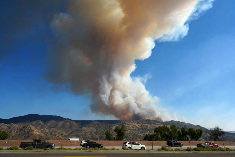 See firefighters battle Wolf Fire in Southern California as residents evacuate