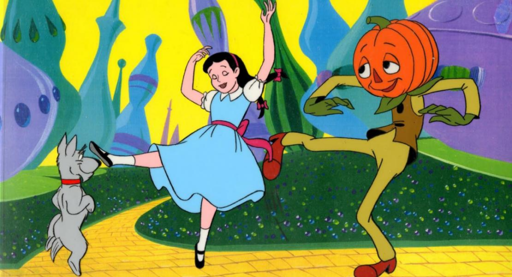 #13: Journey Back to Oz (1972) #1: The Phantom Tollbooth (1970), #3: Robin Hood (1973), #4: The Rescuers (1977), #6: The Hobbit (1977), #7: Winnie the Pooh and Tigger Too (1974), #9: The Cat in the Hat (1971), #10: Raggedy Ann & Andy: A Musical Adventure (1977), #12: Race for Your Life, Charlie Brown (1977), #13: Journey Back to Oz (1972), #15: Oliver & Company (1988), #16: The Fox and the Hound (1981), #18: The Land Before Time (1988), #19: The Black Cauldron (1985), #21: An American Tail (1986), #22: Mickey’s Christmas Carol (1983)