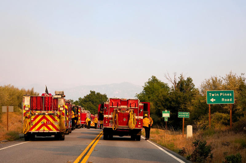 See firefighters battle Wolf Fire in Southern California as residents evacuate