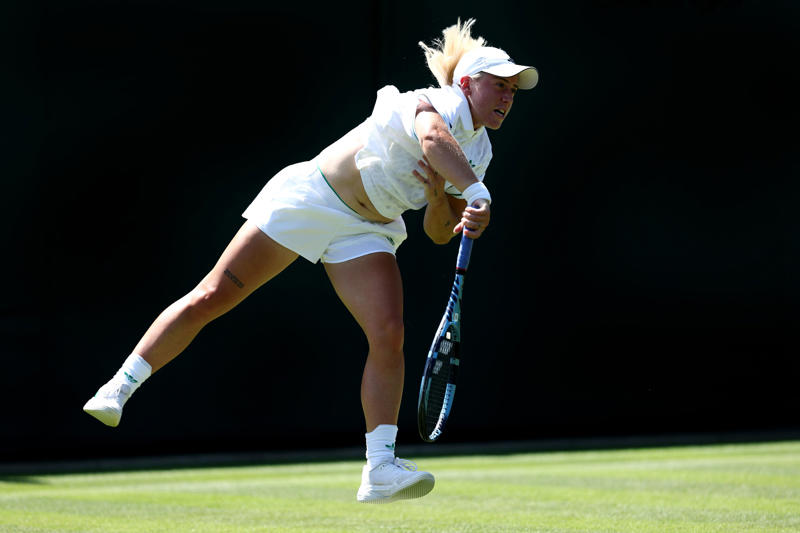 WIMBLEDON 2025 - DAY 1 LATEST UPDATES, GAME AND SECOND SET! *Jacob Fearnley 4-6, 1-6 Joao Fonseca, Jacob Fearnley 4-6, 1-5 Joao Fonseca*, Carlos Alcaraz 7-5 6-7 (5-7) 1-1 Fabio Fognini*, *Carlos Alcaraz 7-5 6-7 (5-7) 1-0 Fabio Fognini, Arthur Fery into the second round, SET! Carlos Alcaraz 7-5 6-7 (5-7) Fabio Fognini, Carlos Alcaraz 7-5 6-6 (5-6) Fabio Fognini*, BREAK! Jacob Fearnley 4-6, 0-2 Joao Fonseca*, Elsewhere at Wimbledon, *Carlos Alcaraz 7-5 6-6 (3-6) Fabio Fognini, *Carlos Alcaraz 7-5 6-6 (2-4) Fabio Fognini, Carlos Alcaraz 7-5 6-6 (1-2) Fabio Fognini*, Carlos Alcaraz 7-5 6-6 Fabio Fognini*, GAME AND FIRST SET: Jacob Fearnley 4-6 Joao Fonseca*, *Jacob Fearnley 4-5 Joao Fonseca, *Carlos Alcaraz 7-5 5-5 Fabio Fognini, Carlos Alcaraz 7-5 5-5 Fabio Fognini*, Stefanos Tsitsipas retires injured in Wimbledon first round, *Carlos Alcaraz 7-5 4-5 Fabio Fognini, Carlos Alcaraz 7-5 4-4 Fabio Fognini*, BREAK! Carlos Alcaraz 7-5 5-4 Fabio Fognini*, *Carlos Alcaraz 7-5 4-3 Fabio Fognini, Carlos Alcaraz 7-5 4-2 Fabio Fognini*, BREAK! *Carlos Alcaraz 7-5 3-2 Fabio Fognini, Carlos Alcaraz 7-5 2-2 Fabio Fognini*, *Carlos Alcaraz 7-5 1-2 Fabio Fognini, Elsewhere at Wimbledon, Carlos Alcaraz 7-5 1-1 Fabio Fognini*, *Carlos Alcaraz 7-5 0-1 Fabio Fognini, Carlos Alcaraz 7-5 0-0 Fabio Fognini*, SET! Carlos Alcaraz 7-5 Fabio Fognini, BREAK! *Carlos Alcaraz 6-5 Fabio Fognini, Daniil Medvedev is out, Carlos Alcaraz 5-5 Fabio Fognini*, Aryna Sabalenka into the second round, *Carlos Alcaraz 4-5 Fabio Fognini, Aryna Sabalenka into the second round, Carlos Alcaraz 4-4 Fabio Fognini*, *Aryna Sabalenka 6-1, 6-5 Carson Branstine, *Carlos Alcaraz 3-4 Fabio Fognini, Britwatch, *Carlos Alcaraz 3-3 Fabio Fognini, Why Wimbledon is desperate for top billing in the Alcaraz-Sinner arms race, Seeds in trouble…, *Carlos Alcaraz 2-3 Fabio Fognini, Carlos Alcaraz 2-2 Fabio Fognini*, *Carlos Alcaraz 1-2 Fabio Fognini, Carlos Alcaraz 1-1 Fabio Fognini*, *Carlos Alcaraz 0-1 Fabio Fognini, Tearful Ons Jabeur retires at Wimbledon through injury, Carlos Alcaraz 0-0 Fabio Fognini*, Carlos Alcaraz heads onto Centre Court, Oliver Tarvet gives his post match reaction, Tarvet win could take him to Centre Court, Tarvet defeats Riedi in straight sets!, Ons Jabeur explains decision to retire, BREAK! Oliver Tarvet 6-4 6-4 5-3 Leandro Riedi, 'I want to see how far I can go this week', Sonay Kartal beats Jelena Ostapenko!, Sonay Kartal 7-5, 2-6 5-1 Jelena Ostapenko*, BREAK! *Sonay Kartal 7-5, 2-6 5-0 Jelena Ostapenko, Sonay Kartal 7-5, 2-6 4-0 Jelena Ostapenko*, BREAK! *Sonay Kartal 7-5, 2-6 3-0 Jelena Ostapenko, Ons Jabeur retires!, Sonay Kartal 7-5, 2-6 1-0 Jelena Ostapenko, BREAK! *Sonay Kartal 7-5, 2-6 1-0 Jelena Ostapenko, Sonay Kartal 7-5, 2-6 Jelena Ostapenko*, Oliver Tarvet 6-4 6-4 Leandro Riedi, *Sonay Kartal 7-5, 2-5 Jelena Ostapenko, *Sonay Kartal 7-5, 1-4 Jelena Ostapenko, *Sonay Kartal 7-5, 0-3 Jelena Ostapenko, GAME AND FIRST SET: Sonay Kartal 7-5 Jelena Ostapenko*, BREAK! *Sonay Kartal 6-5 Jelena Ostapenko, First set to Oliver Tarvet, Sonay Kartal 5-5 Ostapenko*, BREAK! *Sonay Kartal 4-5 Jelena Ostapenko, Sonay Kartal 3-5 Jelena Ostapenko*, *Sonay Kartal 2-5 Jelena Ostapenko, Wimbledon - men's singles winner odds:, From San Diego to Wimbledon: meet Britain’s college hotshot Oliver Tarvet, When does play begin?, When is Carlos Alcaraz playing his first round match at Wimbledon?, Day 1 - Order of Play, Monday 30 June , How to watch Wimbledon on TV, What is the TV schedule on Monday 30 June?, Why these underdogs can stun Wimbledon’s biggest stars once again, Why Wimbledon is desperate for top billing in the Alcaraz-Sinner arms race, Jack Pinnington Jones: From carpooling with Jack Draper to reaching Wimbledon, DAY 1 ORDER OF PLAY - TOP 4 COURTS, Dan Evans admits things got desperate but sees ‘great incentive’ at Wimbledon, How much do players earn round-by-round?, When is Emma Raducanu playing?, Novak Djokovic refuses to rule out ‘last dance’ ahead of Wimbledon 2025, Carlos Alcaraz ‘super excited’ for Emma Raducanu dream team, When is Carlos Alcaraz playing?