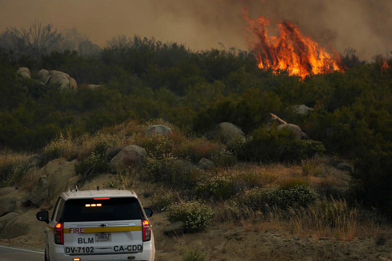 See firefighters battle Wolf Fire in Southern California as residents evacuate