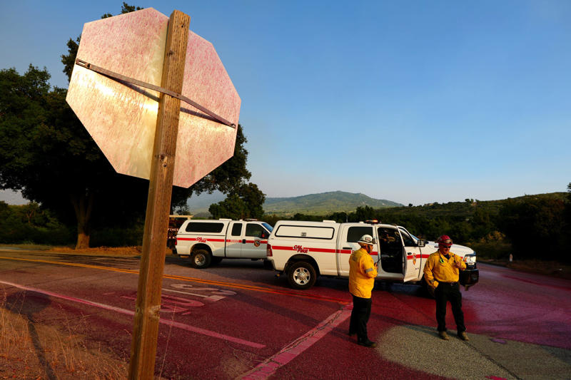 See firefighters battle Wolf Fire in Southern California as residents evacuate
