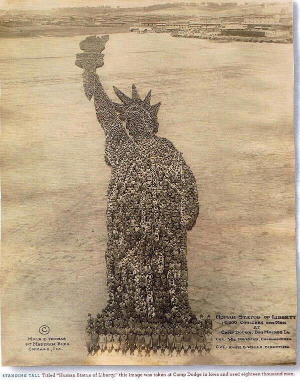 1. Cowboy Taking a Rest in Bonham, Texas (1910), 2. American Soldiers Paying Tribute to More Than 8 Million Horses, Mules, and Donkeys Who Died During World War I (1918), 3. Harriet Tubman at 89 Years Old (1911), 4. Lumberjacks in Portland (1915), 5. Fountain Frozen Solid in Detroit (1917), 6. Olympic Shooting (1912), 7. Gettysburg: Standing at the Bloody Angle Where 3,000 Soldiers Died (1913), 8. Native Americans of the Blackfoot Tribe at Glacier National Park (1913), 9. Six-Year-Old Boy After He Won a Pie-Eating Contest (1916), 10. Agatha Christie in Her WW1 Nurse Uniform (1914), 11. A Soldier from the Harlem Hellfighters Returning Home After World War I (1917), 12. Human Statue of Liberty Made With 18,000 Men (1918), 13. Pyramid of Captured German Helmets in New York (1918), 14. Harlem Hellfighters Back From WWI (1919), 15. Jack Johnson, the First Black Heavyweight Champ (1912), 16. Charlie Chaplin Without Makeup (1916), 17. Visiting a Food Truck (1919), 18. Forging the Chain for the Titanic’s Anchor (1910), 19. Harry Houdini After a Stunt (1914), 20. Dorm Room at the University of Illinois (1910), 21. Man Performing His Magic Act at the Empire Theater in Belfast (1913), 22. Tennis Tournament Winner (1912), 23. Buddies (1910), 24. Ice Delivery Girls (1918), 25. Chester McDuffee and His Aluminum Alloy Diving Suit That Weighed 485 lbs (1911), 26. William Harley and Arthur Davidson (1914), 27. When the Bells Rang on the Western Front (1918), 28. Nikola Tesla in His New York Office (1916), 29. Suffragettes (1911)