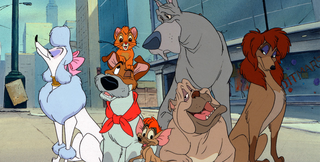 #15: Oliver & Company (1988) #1: The Phantom Tollbooth (1970), #3: Robin Hood (1973), #4: The Rescuers (1977), #6: The Hobbit (1977), #7: Winnie the Pooh and Tigger Too (1974), #9: The Cat in the Hat (1971), #10: Raggedy Ann & Andy: A Musical Adventure (1977), #12: Race for Your Life, Charlie Brown (1977), #13: Journey Back to Oz (1972), #15: Oliver & Company (1988), #16: The Fox and the Hound (1981), #18: The Land Before Time (1988), #19: The Black Cauldron (1985), #21: An American Tail (1986), #22: Mickey’s Christmas Carol (1983)