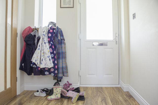 Confusing Front Walkway, Uneven Front Steps, Poorly Maintained Front Door, Mudroom Shoe Clutter, Furniture Blocking Entry