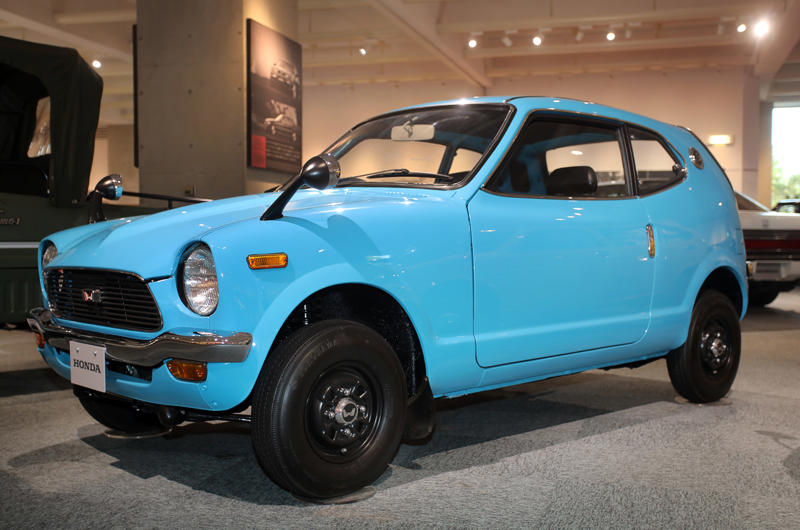 Honda Z (1970) Curtiss Special (1924), Honda S360 (1962), Honda S500 (1963), Honda S800 (1968), Honda N360 (1967), Honda 1300 (1969), Honda 1300 Coupe S (1970), Honda Civic (1972), Honda Civic Country estate car (1980), Honda RA272 F1 car (1965), Honda P800 Pick-Up (1966), Honda Z (1970), Honda Life Step Van (1972), Honda Electro Gyrocator (1981), Honda Ballade Sports CR-X (1983), Honda Beat (1991), Honda Insight (1999), Honda Legend (1985), Honda Dream D (1949), Honda RA series of F1 cars (1964-68), Spirit Honda 201C (1983), Williams FW09 (1984), Williams FW11 (1986), Honda Indy 500 winner (2004), Honda RA106 (2006), Honda NSX Le Mans (1995), Motorcycle racing hall