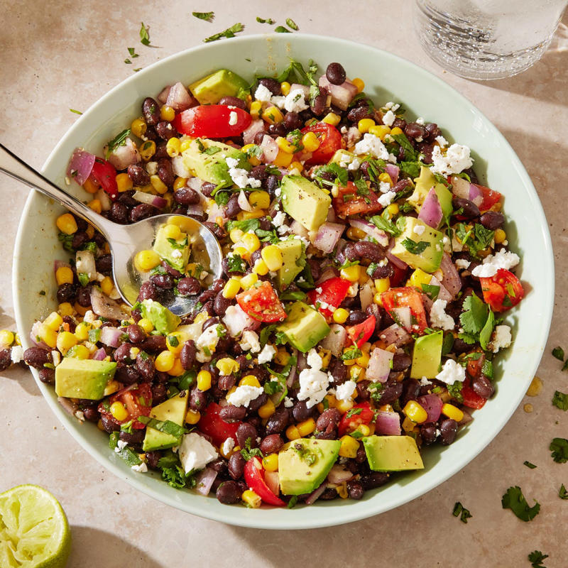 Elote (Mexican Street Corn), Homemade Salsa , Black Bean & Corn Salad, Mexican Rice, Refried Pinto Beans, Mexican Corn Salad, Homemade Flour Tortillas, Instant Pot Black Beans, Mexican Street Corn Pasta Salad, Best-Ever Guacamole, Pickled Red Onions, Pico De Gallo, Best Queso Dip, Avocado Salsa, Corn Tortillas, Fiesta Corn Salad, Salsa Verde, Avocado Tomato Salad, Baked Yuca Fries, Esquites Fritters, Sikil P’ak (Pumpkin Seed Salsa), Queso Fundido, Red Cabbage Slaw, Copycat Chipotle Corn Salsa, Cucumber, Tomato, & Onion Salad, Black Bean Soup, Grilled Corn Salsa, Chayote With Dried Green Chile