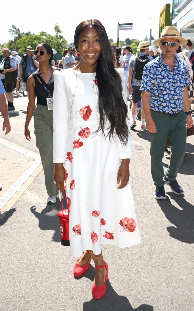 Angellica Bell Cate Blanchett, Rebel Wilson, Alexander Armstrong, Richard E. Grant, Judy Murray, Princess Beatrice, Eddie and Hannah Redmayne, Eddie Redmayne, David Beckham, Dame Joanna Lumley, Princess Beatrice of York and Sarah Ferguson, Duchess of York, Omari Douglas, Jackie Stewart, Sir Trevor McDonald, Kimberly Wyatt, Lord Frederick Windsor, Peter Salmon and Sarah Lancashire, Lady Gabriella Kingston, Isla Fisher, Laura Whitmore, Jessica Alba and her daughter Honor Warren, Denise Lewis, Maria Sharapova, Miquita Oliver, Angellica Bell, Angela Scanlon, Chris O'Dowd and Dawn O' Porter, Richard Osman and his wife Ingrid, Rochelle and Marvin Humes, Cliff Richard