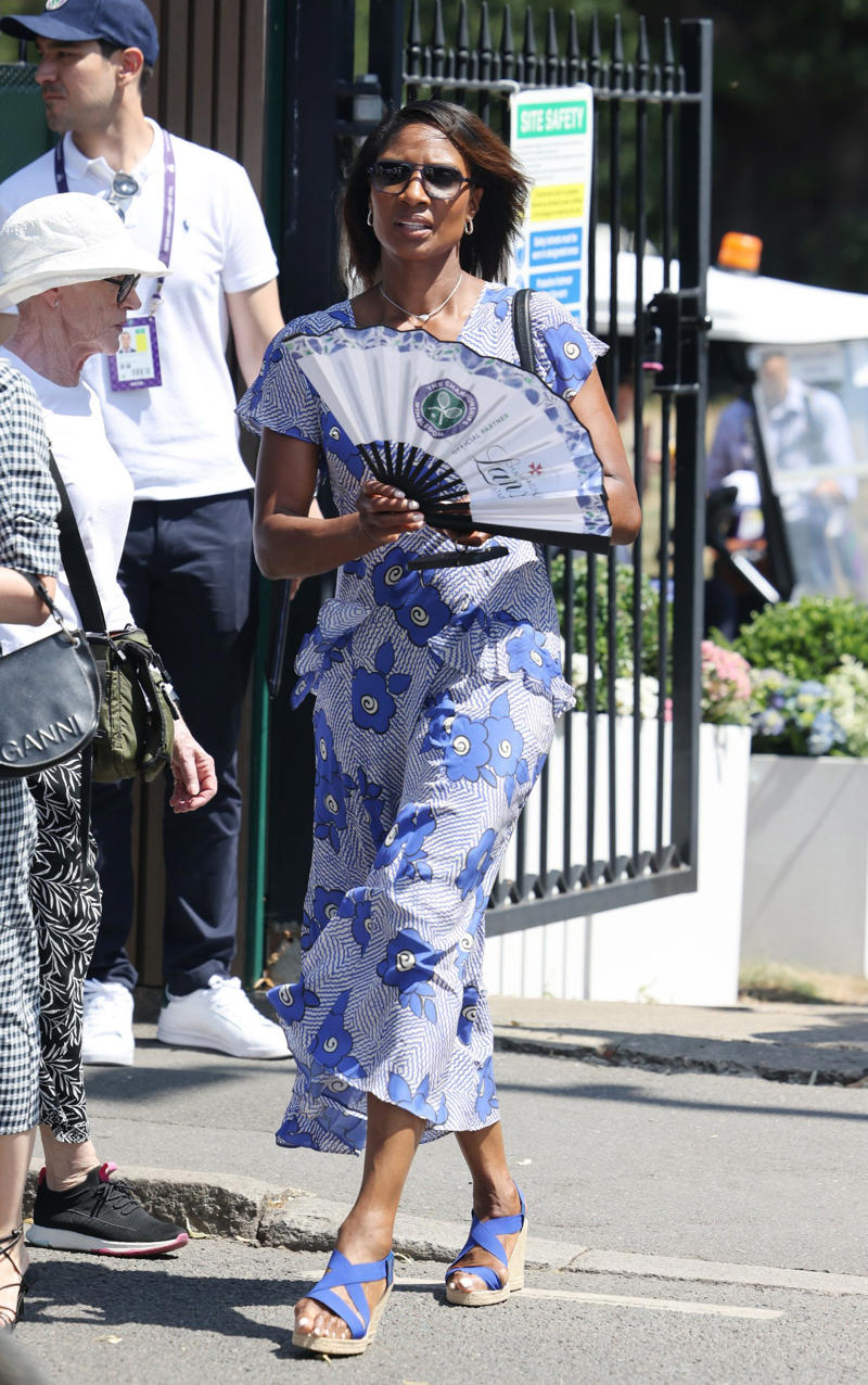 Denise Lewis Cate Blanchett, Rebel Wilson, Alexander Armstrong, Richard E. Grant, Judy Murray, Princess Beatrice, Eddie and Hannah Redmayne, Eddie Redmayne, David Beckham, Dame Joanna Lumley, Princess Beatrice of York and Sarah Ferguson, Duchess of York, Omari Douglas, Jackie Stewart, Sir Trevor McDonald, Kimberly Wyatt, Lord Frederick Windsor, Peter Salmon and Sarah Lancashire, Lady Gabriella Kingston, Isla Fisher, Laura Whitmore, Jessica Alba and her daughter Honor Warren, Denise Lewis, Maria Sharapova, Miquita Oliver, Angellica Bell, Angela Scanlon, Chris O'Dowd and Dawn O' Porter, Richard Osman and his wife Ingrid, Rochelle and Marvin Humes, Cliff Richard