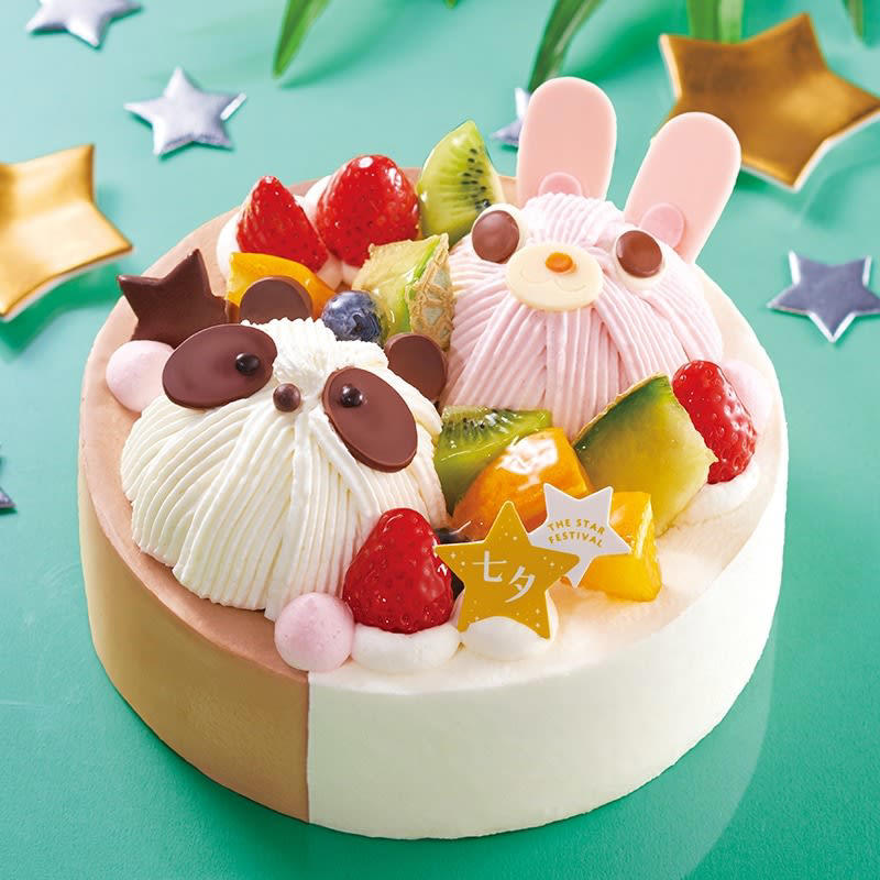 多層仕立て！『Dessertパルフェ パイン＆オレンジ』, キュートなデザイン！『七夕 星空のゼリー』, 2つの味わい！『七夕 2つの味が楽しめる ハッピーどうぶつデコレーション17cm』, 今しか食べられない！『【7月限定】ゴールデンパインとメロンのデコレーション14cm』, 贅沢な味わい！『【7・8月限定】夏のフルーツキューブデコレーション』