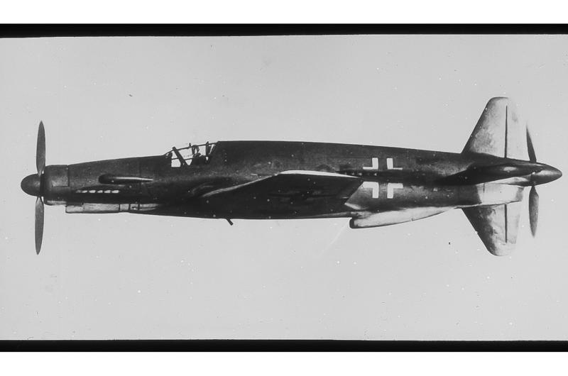 6: Dornier Do 335 10: Martin-Baker MB3, 9: Martin-Baker MB5, 8: Miles M.20, 7: Douglas XB-42 Mixmaster, 6: Dornier Do 335, 5: Focke-Wulf Fw 187, 6: Focke-Wulf Fw 187, 4: Polikarpov I-185, 3: Beechcraft XA-38 Grizzly, 2: Grumman F5F ‘Skyrocket’, 1: Heinkel He 100