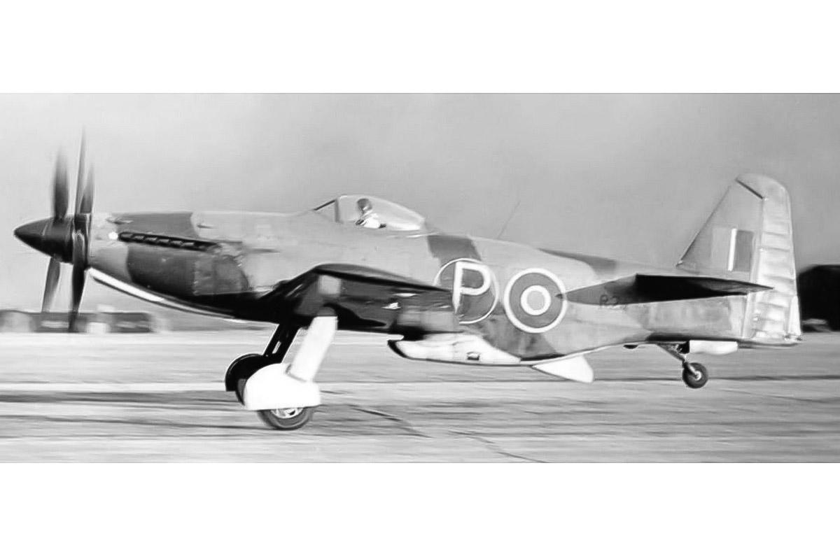 9: Martin-Baker MB5 10: Martin-Baker MB3, 9: Martin-Baker MB5, 8: Miles M.20, 7: Douglas XB-42 Mixmaster, 6: Dornier Do 335, 5: Focke-Wulf Fw 187, 6: Focke-Wulf Fw 187, 4: Polikarpov I-185, 3: Beechcraft XA-38 Grizzly, 2: Grumman F5F ‘Skyrocket’, 1: Heinkel He 100
