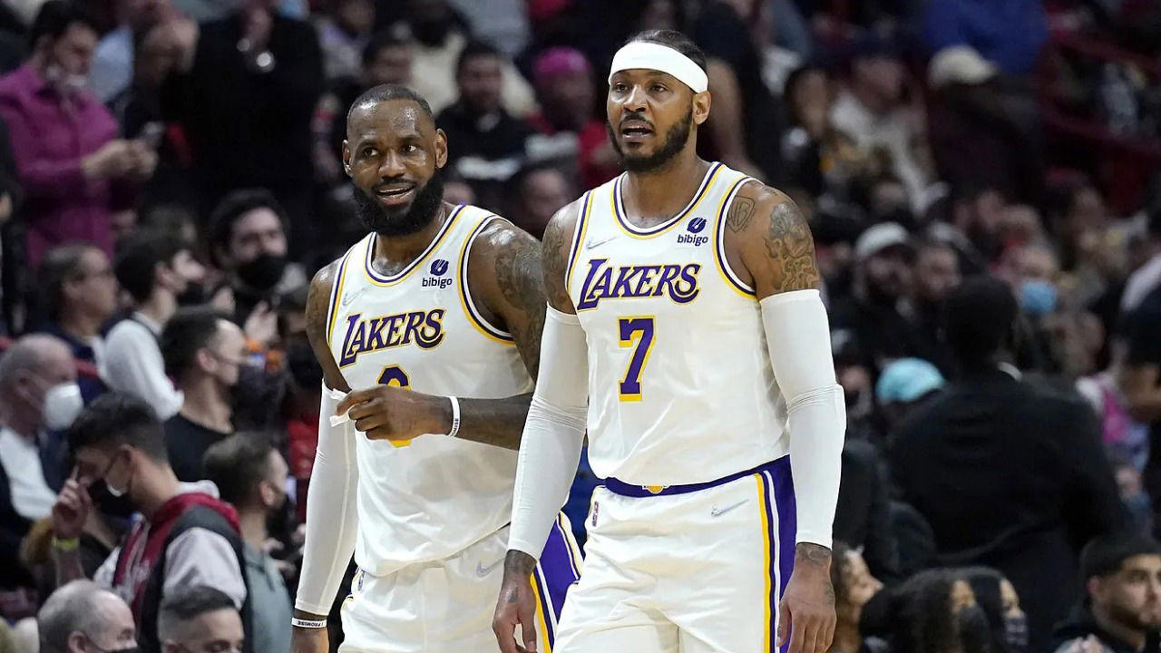9. Carmelo Anthony 15. Zydrunas Ilgauskas, 14. Ben Wallace, 13. Rajon Rondo, 12. JR Smith, 11. Dwight Howard, 10. Alex Caruso, 9. Carmelo Anthony, 8. Shaquille O’Neal, 7. Kevin Love, 6. Luka Doncic, 5. Chris Bosh, 4. Ray Allen, 3. Anthony Davis, 2. Kyrie Irving, 1. Dwyane Wade
