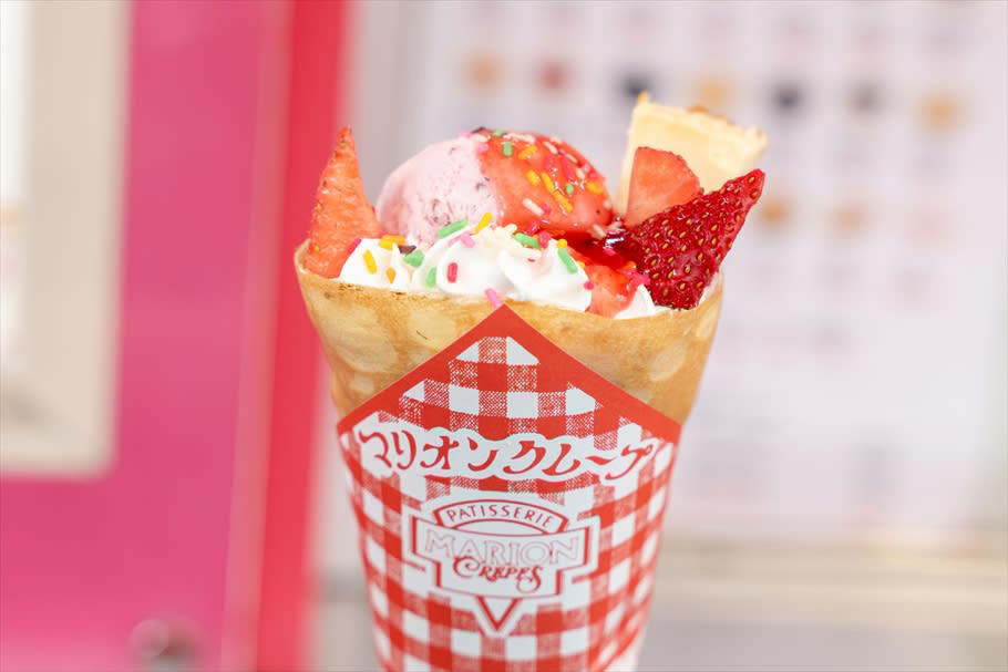 堂々の1位！栄冠に輝いた「いちごバナナチョコスペシャル」, 2位はいちご×チョコアイスの「いちごチョコショコラ」, マリオンクレープ原宿竹下通り店限定！「ミスターマリオン」が3位に, 4～7位には意外なお食事系クレープが！, 8～10位は豪華＆定番3種がラインアップ, 季節限定クレープ1位は夏の人気フレーバー！