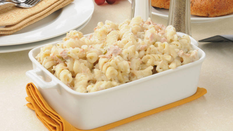 Tuna Noodle Casserole Jell-O Salad, Salisbury Steak, Ambrosia, Deviled Ham Spread, Chipped Beef on Toast, Tuna Noodle Casserole, Stuffed Bell Peppers, Baked Alaska, Meatloaf, Corned Beef Hash, Shrimp Cocktail, Chicken à la King, Waldorf Salad
