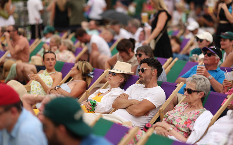 Wimbledon spectators Leslie Mann, Jordyn Blum and Dave Grohl, Dominic Cooper, Wimbledon spectators, Tom Daley, Guests on day three Wimbledon, Graeme Le Saux, Wimbledon guest with umbrella, Guests at Wimbledon, Sheila Hodgson and Roy Hodgson, Cate Blanchett and June Blanchett, Cate Blanchett, Rebel Wilson, Russell Crowe, Alexander Armstrong, Richard E. Grant, Jason Isaacs, Novak Djokovic poses with fans, Judy Murray, Mathew Horne, Princess Beatrice, Eddie and Hannah Redmayne, Eddie Redmayne, David Beckham, David Beckham Gareth Southgate, Dame Joanna Lumley, Princess Beatrice of York and Sarah Ferguson, Duchess of York, Katherine Waterston, Omari Douglas, Jackie Stewart, Sir Trevor McDonald, Clara Amfo, Lord Frederick Windsor, Peter Salmon and Sarah Lancashire, Kimberly Wyatt, Lady Gabriella Kingston, Raff Law and Rosa Ramirez, Isla Fisher, Laura Whitmore, Jessica Alba and her daughter Honor Warren, Denise Lewis, Maria Sharapova, Miquita Oliver, Angellica Bell, Angela Scanlon, Chris O'Dowd and Dawn O' Porter, Jade Holland Cooper, Richard Osman and his wife Ingrid, Rochelle and Marvin Humes, Cliff Richard