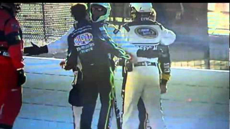 15. Joey Logano vs. Denny Hamlin – Martinsville (2019), 14. Kyle Busch vs. Kevin Harvick – Darlington (2011), 13. Brad Keselowski vs. Matt Kenseth – Charlotte (2014), 12. Tony Stewart vs. Joey Logano – Fontana (2013), 11. Ricky Rudd vs. Rusty Wallace – North Wilkesboro (1990), 10. Kyle Busch vs. Dale Earnhardt Jr. Fans – Richmond (2008), 9. Jeff Gordon vs. Brad Keselowski – Texas (2014), 8. Tony Stewart vs. Kurt Busch – Dover (2005), 7. Kyle Busch vs. Ron Hornaday – Texas Truck Race (2011), 6. Cale Yarborough vs. Donnie Allison (with Bobby Allison) – Daytona 500 (1979), 5. Jeff Gordon vs. Clint Bowyer’s Crew – Phoenix (2012), 4. Kevin Harvick vs. Greg Biffle – Bristol (2002), 3. Denny Hamlin vs. Chase Elliott Fans – Pocono (2023), 2. Kurt Busch vs. Jimmy Spencer – Michigan (2003), 1. Jeff Gordon vs. Jeff Burton – Texas (2010)